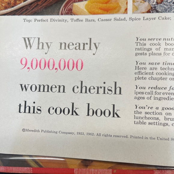 Better Homes and Gardens New Cookbook 195‎ 3rd Edition 1950's Housewife VTG - Picture 4 of 5